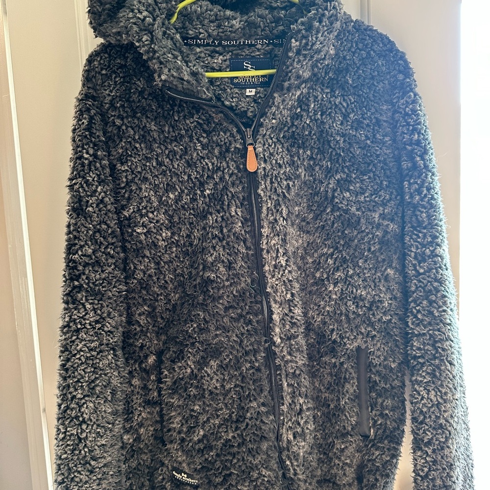 Simply Southern Sherpa Jacket in Gray